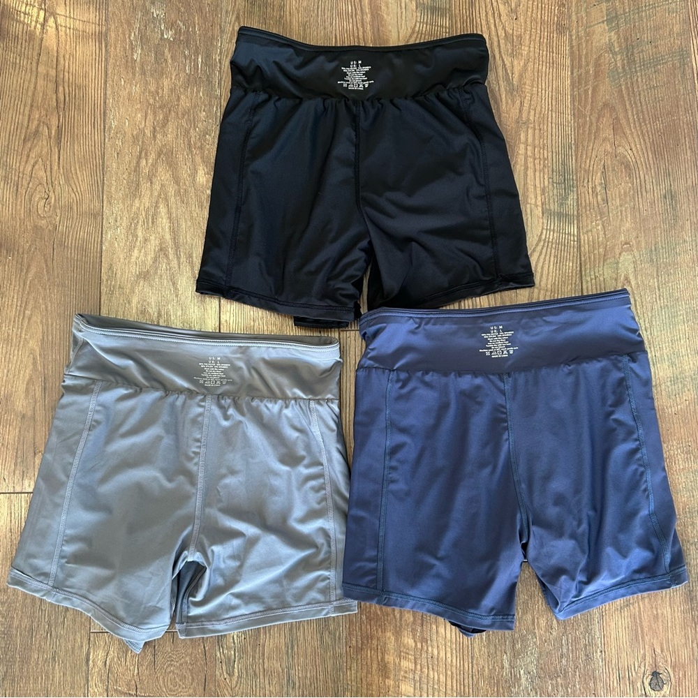 Lot of 3 Shorts with Liner Black, Blue & Grey Medium - Picture 6 of 7